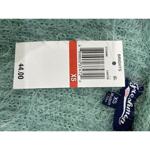 Freshman Juniors Women's Fuzzy V-Neck Sweater Gree - Picture 6 of 6